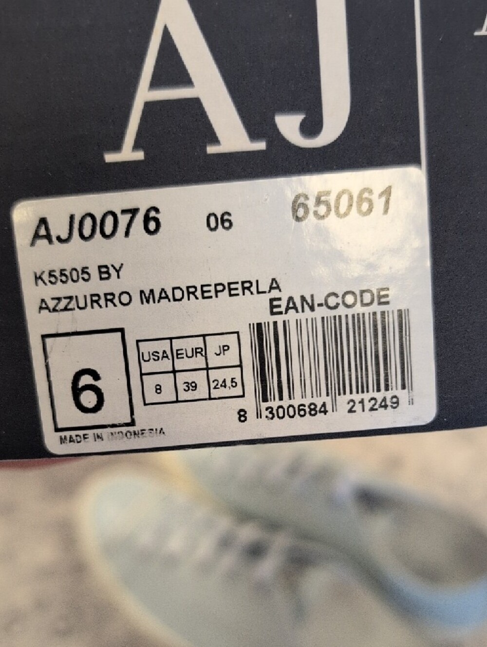Armani Jeans Light Blue Canvas Slip-On Sneakers - Picture 10 of 11